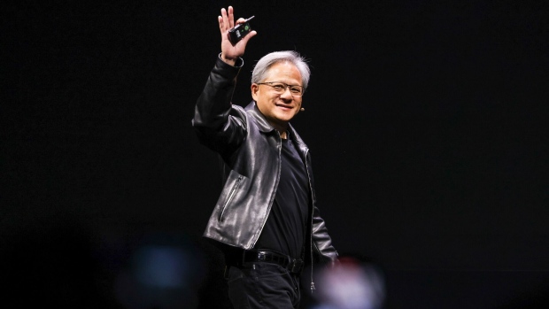 Jensen Huang during the Taipei Computex expo in Taipei on May 29. Photographer: I-Hwa Cheng/Bloomberg