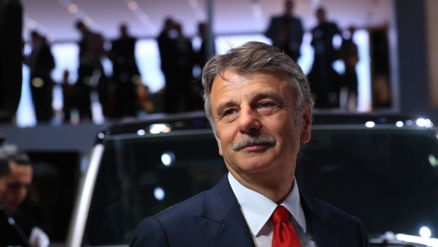Ralf Speth, chief executive officer of Jaguar Land Rover Plc, pauses during a Bloomberg Television interview on the opening day of the IAA Frankfurt Motor Show in Frankfurt, Germany, on Tuesday, Sept. 10, 2019. The 68th IAA show runs from Sept. 12-22.