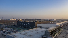 The Tesla Inc. Gigafactory in this aerial photograph taken in Shanghai, China, on Friday, Dec. 25, 2020. Tesla is coming to the end of its first year selling China-made cars with a commanding position in the world's biggest electric-vehicle market, but Elon Musk shouldn't rest on his laurels.