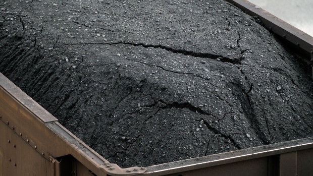 A rail car loaded with coal near a Teck Resources Elkview Operations steelmaking coal mine in the Elk Valley near Sparwood, British Columbia, Canada, on Tuesday, April 26, 2022. Teck Resources reported first quarter earnings of $1.57 billion, up from $305 million as demand for its copper, zinc and steelmaking coal surged, The Toronto Star reports.