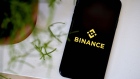 The Binance logo on a smartphone arranged in the Brooklyn borough of New York, US, on Tuesday, Feb. 14, 2023. The New York State Department of Financial Services said it had directed Paxos Trust Co. to stop issuing new tokens of crypto's third largest stablecoin, a Binance-branded coin known as BUSD that has roughly $16 billion in circulation. Photographer: Gabby Jones/Bloomberg