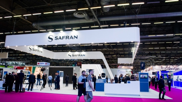 The Safran Electronics & Defense pavilion at the Eurosatory defense and security trade fair in Paris, France, on Monday, June 13, 2022. The bi-annual exhibition at the Villepinte Exhibition Center runs through June 17. Photographer: Nathan Laine/Bloomberg