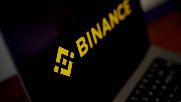 The Binance logo on a laptop computer arranged in the Brooklyn borough of New York, US, on Tuesday, Feb. 14, 2023. The New York State Department of Financial Services said it had directed Paxos Trust Co. to stop issuing new tokens of crypto's third largest stablecoin, a Binance-branded coin known as BUSD that has roughly $16 billion in circulation. Photographer: Gabby Jones/Bloomberg