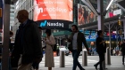 Mobileye signage during the company's IPO at the Nasdaq MarketSite in New York, US, on Wednesday, Oct. 26, 2022. Mobileye Global Inc., the self-driving technology company owned by Intel Corp., priced one of the biggest US initial public offerings of the year above its marketed range to raise $861 million.