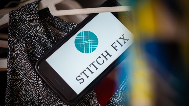 The Stitch Fix logo on a smartphone arranged in Hastings-on-Hudson, New York, U.S., on Saturday, June 5, 2021. Stitch Fix Inc. is scheduled to release earning on June 7. Photographer: Tiffany Hagler-Geard/Bloomberg