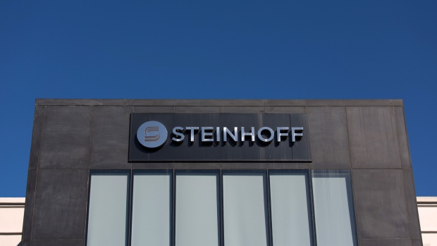 A company sign stands above the Steinhoff International Holdings NV company headquarters in Stellenbosch, South Africa, on Monday, May 14, 2018. Until December, Heather Sonn was running a small investment firm in Cape Town. Then an accounting scandal erupted at Steinhoff and she was tapped to chair the board.