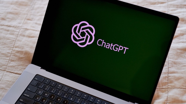A ChatGPT logo on a laptop. Photographer: Gabby Jones/Bloomberg