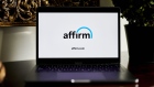 Affirm Holdings Inc. signage on a laptop computer arranged in Little Falls, New Jersey, U.S., on Wednesday, Dec. 9, 2020. Affirm Holdings Inc., which lets online shoppers pay for purchases such as Peloton bikes in installments, plans to go public this month. Photographer: Gabby Jones/Bloomberg
