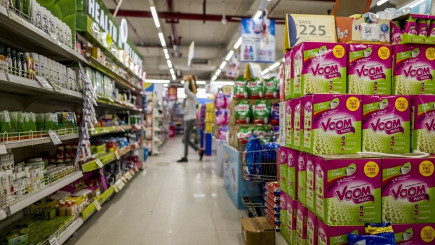 Inside a supermarket in New Delhi, India, on Sunday July 10, 2022. India is scheduled to release consumer price index (CPI) figures on July 12.