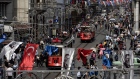 Shoppers and trams on Istiklal Street in Istanbul, Turkey, on Thursday, June 8, 2023.  Photographer: Moe Zoyari/Bloomberg
