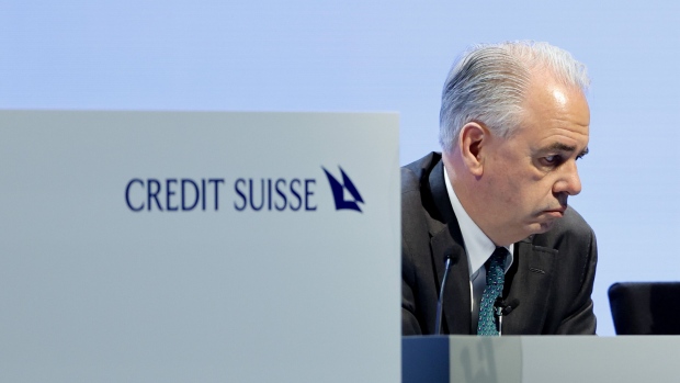 Ulrich Koerner, chief executive officer of Credit Suisse Group AG, at the company's annual general meeting of shareholders in Zurich, Switzerland, on Tuesday, April 4, 2023. Credit Suisse faced imminent failure if it hadn’t been sold to UBS Group AG in an emergency rescue last month, according to the Swiss central bank.