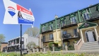 A "For Sale" sign in Montreal, Quebec, Canada, on Thursday, May 18, 2023. A recovery in Canadian home prices accelerated in April, as warming weather brought a surge of buyers back into the market to compete for a limited number of properties.