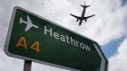 LONDON, ENGLAND - AUGUST 11: An airliner comes in to land at Heathrow Airport on August 11, 2014 in London, England. Heathrow is the busiest airport in the United Kingdom and the third busiest in the world. The airport's operator BAA wants to build a third runway to cope with increased demand. (Photo by Peter Macdiarmid/Getty Images) Photographer: Peter Macdiarmid/Getty Images Europe