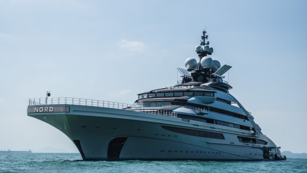 The Nord superyacht in Hong Kong in 2022. Photographer: Lam Yik/Bloomberg
