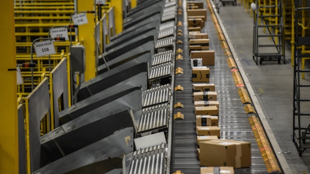 An Amazon Fulfillment center in Robbinsville, New Jersey.
