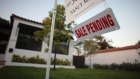MIAMI, FL - MARCH 06: A Sale Pending sign is seen in front of a home on March 6, 2013 in Miami, Florida. According to a report by CoreLogic, single-family home prices in the Greater Miami area rose 11.2 percent in January from a year earlier. (Photo by Joe Raedle/Getty Images)