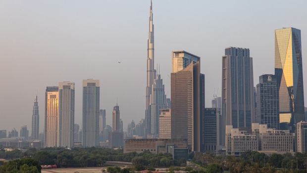 The Burj Khalifa skyscraper, center, amidst commercial and residential properties on the city skyline in downtown Dubai, United Arab Emirates, on Friday, Sept. 16, 2022. Office rents in Dubai are rebounding for the first time in six years, rising faster than in New York or London as global banks and businesses expand into the financial hub known for its love of glitzy construction.