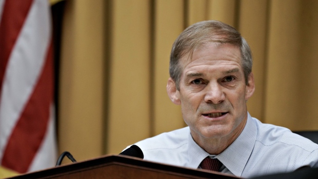 Representative Jim Jordan, a Republican from Ohio and chairman of the House Judiciary Committee, during a hearing in Washington, DC, US, on Wednesday, June 21, 2023. US Special Counsel John Durham last month faulted the FBI and Justice Departments probe into whether Donald Trumps campaign conspired with Russia to interfere in the 2016 election but failed to issue any new charges or recommend significant changes to investigative procedures.