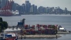 Cargo containers at the port of Vancouver