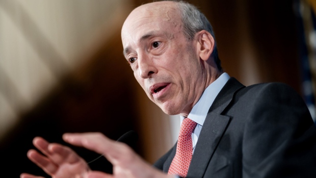 Gary Gensler speaks during an event at the National Press Club in Washington, DC, on July 17, 2023.