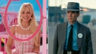 Movie stills from 'Barbie' and 'Oppenheimer'