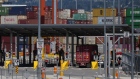 Containers at the port of Vancouver