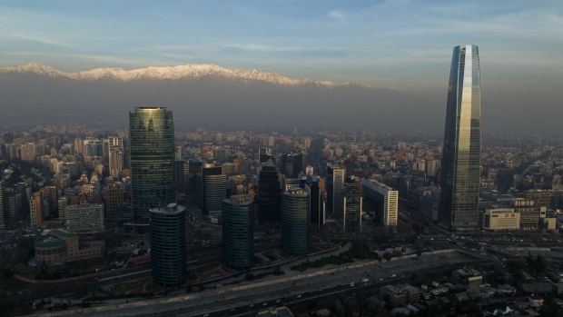 Buildings in Santiago, Chile, on Thursday, July 27, 2023.