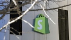 A logo outside Shopify headquarters in Ottawa, Ontario, Canada, on Tuesday, Feb. 14, 2023.