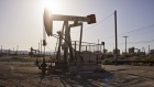 An oil pump jack at the Midway-Sunset Oil Field near Derby Acres, California, U.S., on Friday, April 29, 2022. Oil is poised to eke out a fifth monthly advance after another tumultuous period of trading that saw prices whipsawed by the fallout of Russia's war in Ukraine and the resurgence of Covid-19 in China. Photographer: Ian Tuttle/Bloomberg