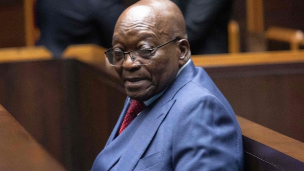 Jacob Zuma in court in April. Photographer: Kim Ludbrook/AFP/Getty Images