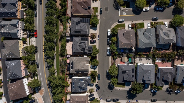 Homes in Hercules, California, US, on Wednesday, Aug. 16, 2023. The US 30-year mortgage rate rose to 7.16% last week, matching the highest since 2001 and crimping both sales and refinancing activity. Photographer: David Paul Morris/Bloomberg