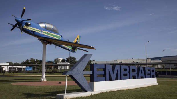 The Embraer SA facility in Gaviao Peixoto, Sao Paulo state, Brazil, on Tuesday, May 9, 2023. Embraer collaborated with Saab to manufacture the F-39 Gripen fighter jets for Brazil's Air Force, which will be the company's first venture into supersonic aircraft.