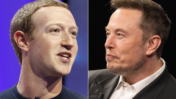 Mark Zuckerberg and Elon Musk Source: Bloomberg