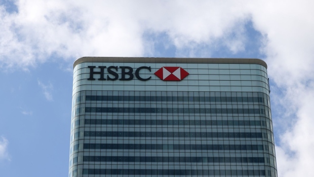 The HSBC Holdings Plc offices in the Canary Wharf business, financial and shopping district in London, UK, on Tuesday, July 25, 2023. HSBC is due to report first-half results on Tuesday, Aug. 1. Photographer: Hollie Adams/Bloomberg