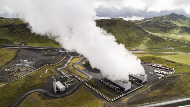 The Hellisheidi geothermal power plant in Hellisheidi, Iceland, on Tuesday, Sept. 7, 2021. Startups Climeworks AG and Carbfix are working together to store carbon dioxide removed from the air deep underground to reverse some of the damage CO2 emissions are doing to the planet. Photographer: Arnaldur Halldorsson/Bloomberg