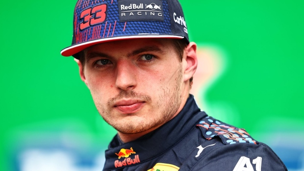 SAO PAULO, BRAZIL - NOVEMBER 12: Second place qualifier Max Verstappen of Netherlands and Red Bull Racing looks on in parc ferme during qualifying ahead of the F1 Grand Prix of Brazil at Autodromo Jose Carlos Pace on November 12, 2021 in Sao Paulo, Brazil. (Photo by Mark Thompson/Getty Images)