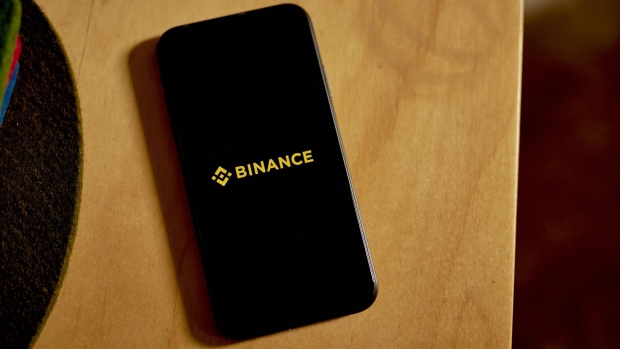The Binance logo on a smartphone arranged in the Brooklyn borough of New York, US, on Wednesday, June 7, 2023. The list of digital tokens deemed as unregistered securities by the Securities and Exchange Commission now spans over $120 billion of crypto after the US agencys lawsuits against Binance Holdings Ltd. and Coinbase Global Inc. Photographer: Gabby Jones/Bloomberg