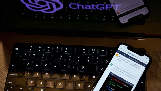 The ChatGPT chat screen on a smartphone arranged in the Brooklyn borough of New York, US, on Thursday, March 9, 2023. ChatGPT has made writing computer code and cheating on homework easier. Soon, it could make email scams a cinch. That's the warning from Darktrace Plc, the British cybersecurity firm.