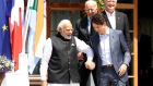 Indian Prime Minister Narendra Modi and Canadian Prime Minister Justin Trudeau at the G-7 summit in Germany in 2022.