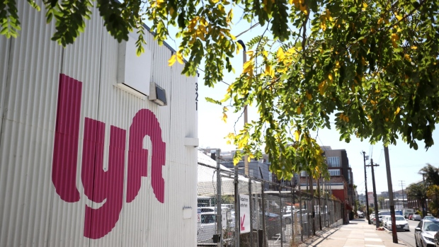 SAN FRANCISCO, CALIFORNIA - AUGUST 12: A sign is posted in front of a Lyft driver center on August 12, 2020 in San Francisco, California. Lyft reported a 61 percent drop in second quarter revenues with earnings of $339.3 million compared to $867.3 million one year ago. (Photo by Justin Sullivan/Getty Images)