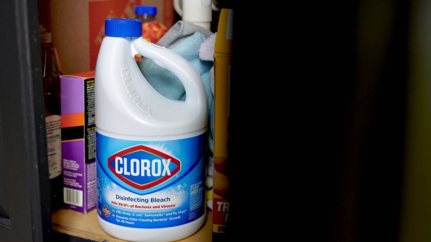 Clorox bleach arranged in Germantown, New York, US, on Monday, July 24, 2023. Clorox Co. released earnings figures on August 2.