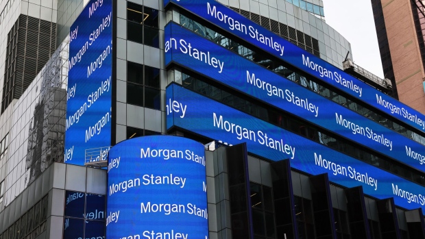 NEW YORK, NEW YORK - JANUARY 17: The Morgan Stanley headquarters building is seen on January 17, 2023 in New York City. Morgan Stanley reported a more than $2 billion in profit for the fourth quarter, giving the company a 40 percent decline from the previous year. (Photo by Michael M. Santiago/Getty Images)