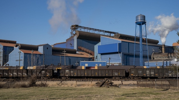 The U.S. Steel Corp. Granite City Works facility stands in Granite City, Illinois, U.S., on Wednesday, Dec. 11, 2019. The price of domestic steel is down about 40% from its 2018 high just weeks after the tariffs. U.S. Steel, meanwhile, is caught in a battle for survival due at least as much to domestic competition as international trade.