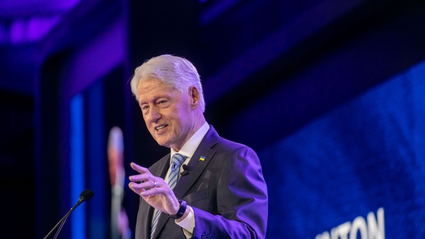 Former US President Bill Clinton speaks during the Clinton Global Initiative (CGI) annual meeting in New York, US, on Monday, Sept. 18, 2023. Established in 2005, the CGI convenes global leaders to create and implement solutions to the world's most pressing challenges, including climate change, inclusive economic growth, and health equity.