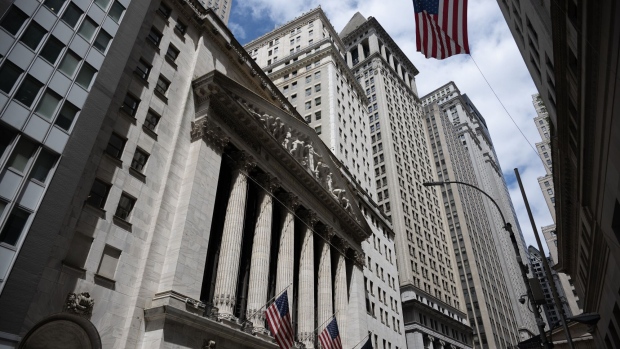 The New York Stock Exchange (NYSE) in New York, US, on Tuesday, Aug. 8, 2023. Stocks fell around the world as traders rushed into bonds after a raft of news on China, Italy and the US fanned worries about the financial system and the global economy.