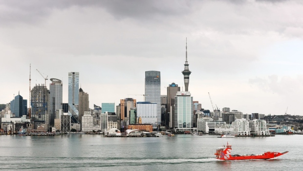 Buildings in Auckland, New Zealand, on Monday, May 22, 2023. New Zealand is scheduled to release consumer confidence figures on May 26. Photographer: Fiona Goodall/Bloomberg