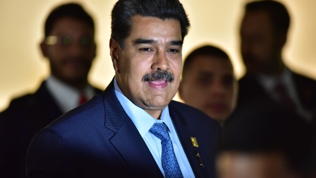 Nicolas Maduro, Venezuela’s president, during the South America Summit at Itamaraty Palace in Brasilia, Brazil, on Tuesday, May 30, 2023. Brazil's Luiz Inacio Lula da Silva will host South America's presidents on Tuesday as he seeks to improve regional relations, an ambitious plan that widespread political turbulence and the continent's sluggish economies threatens to leave dead on arrival. Photographer: Ton Molina/Bloomberg