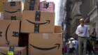 Packages to be delivered on Amazon Prime Day in New York, US, on Tuesday, July 12, 2022. Bargain hunters are expected to find Amazon.com Inc.'s two-day Prime Day sale underwhelming this year, with many sellers minimizing profit-eating discounts in an era of soaring costs.