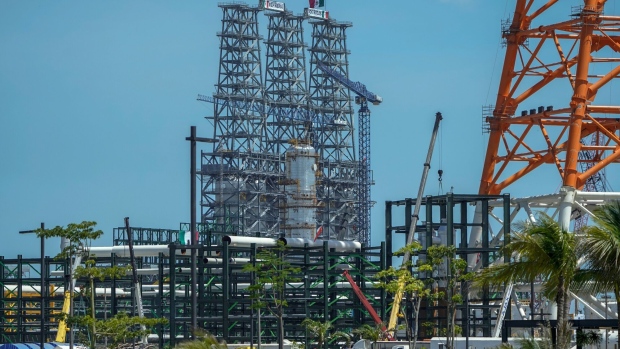 The Petroleos Mexicanos (PEMEX) Dos Bocas Olmeca refinery in the town of Paraiso, Tabasco state, Mexico, on Friday, July 1, 2022. The refinery will have the capacity to process 340,000 barrels a day of crude, which would add about 20% to its current refining capacity in Mexico.