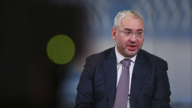Vitaly Nesis, chief executive officer of Polymetal International Plc, speaks during a Bloomberg Television interview in London, U.K., on Tuesday, Nov. 12, 2019. Polymetal will expand beyond the the gold market to have leverage to the electric vehicle revolution, Nesis said during the interview.